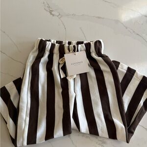Fostered Collective Kids' Black & White Stripe Casual Bottoms